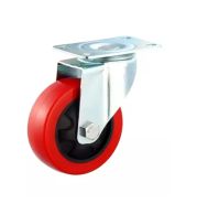 Fixed Trolley Wheels – All Sizes Available, Heavy Duty Rigid Castors with Solid or PU Tyres for Carts, Trolleys and Industrial Equipment
